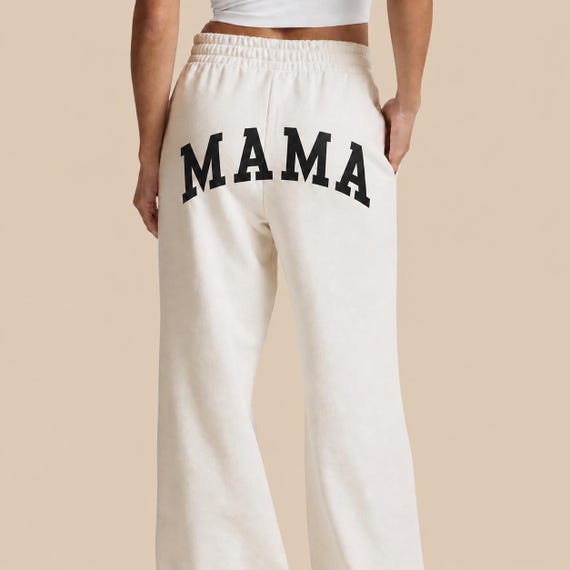 Mama Sweatpants Wide Leg Mom Outfit Cozy Mama Pants Loungewear Set Relaxed Fit Mom Sweats Gift For Mom Postpartum Outfit Soft Mom Clothes