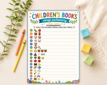 Gra Emoji dla dzieci na baby shower, gra Emoji dla dzieci Pictionary, książka dla dzieci Emoji, książka dla dzieci Guess Children's Book