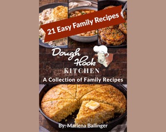 Livro de Receitas Fáceis para a Família | Receitas Caseiras em PDF | Download Digital do Livro de Receitas | Ideias para Jantares Durante a Semana | Livro de Receitas para Imprimir