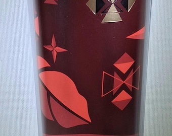 Starbucks Burgundy Geometric Travel Tumbler – Holiday Coffee Cup