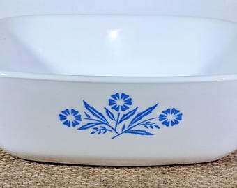 Vintage CorningWare Blue Cornflower P-41-B 12oz Individual Casserole Dish Made in USA Petite Baking
