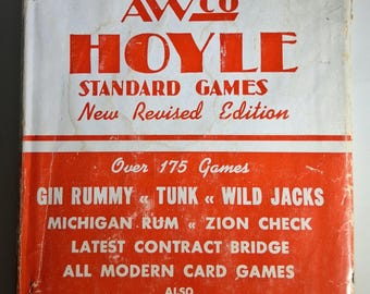 1945 The New Hoyle Standard Games Book, Vintage Card Games, Chess, Backgammon (Hardcover)