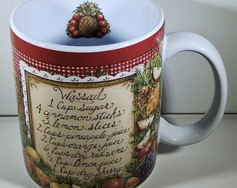 1998 Lang Holiday Wassail Collector Mug: Sherri Buck Baldwin Colonial Williamsburg Christmas