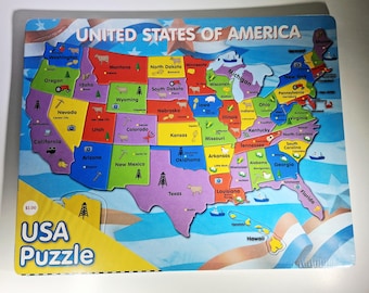 2006 USA Map Puzzle | Clever Factory Educational Geography Toy (Sealed)