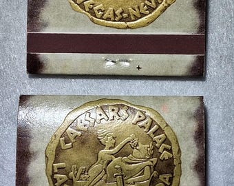 Vintage Caesars Palace Matchbooks, Unused Las Vegas Casino Souvenir, Roman Theme Pair