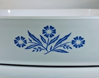 Corning Ware Blue Cornflower 10” Square Casserole Dish P-10-B Vintage USA Baking Pan