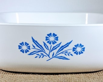 Vintage Corning Ware Blue Cornflower 1 Qt Casserole Dish – Pyroceram Bakeware Made USA