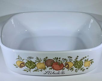 Vintage Corning Ware Spice of Life L’Echalote 1 Quart Casserole Dish (1970s)