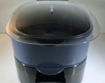 Vintage Tupperware 6-Piece Steamer / Cooker Set – 2.25 Qt – Smoky Gray – Made in USA