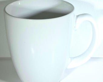 Corelle Stoneware Mug White  10oz Modern Solid Color Coffee Cup Vintage Kitchenware