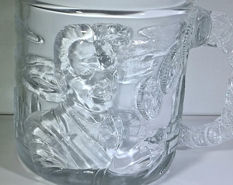 Vintage 1995 McDonald's Batman Forever Glass Mugs Set of 2 | The Riddler and Two-Face | DC Comics