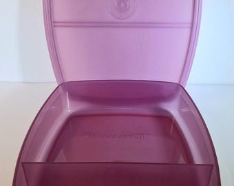 Vintage Tupperware Purple Container 6 in. Storage Keeper with Lid – USA Made Refrigerator Organizer