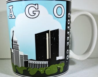 Starbucks Chicago Barista City Scenes Series 2003 Mug | Vintage Skyline Sears Tower Ceramic