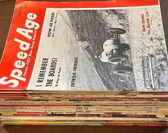 Speed Age Vintage Motor Racing Magazine Lot of 18 Collectible Automotive 1950s