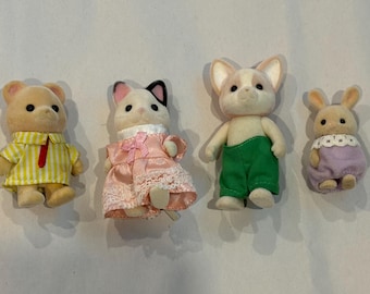 Vintage Calico Critters Sylvanian Families Set Of 4