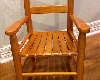LOCAL PICK UP!!!                                                   Lipper Child's Eco Friendly Rubberwood Wooden Rocking Seat Chair