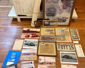 Chevrolet A.J. Foyt Racing Memorabilia Lot Autographed Indianapolis 500 Daytona LOCAL PICK UP! No Shipping Available!