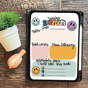 Sunday sermon, Sunday notes, church notes, Bible study, digital sermon notes