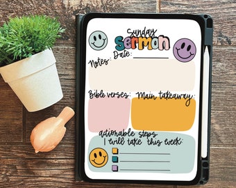 Sunday sermon, Sunday notes, church notes, Bible study, digital sermon notes