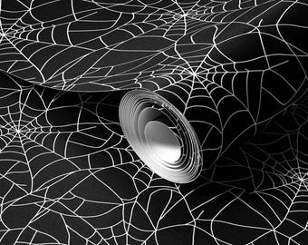 Papel de Parede de Halloween com Teia de Aranha | Decoração Assustadora e Removível
