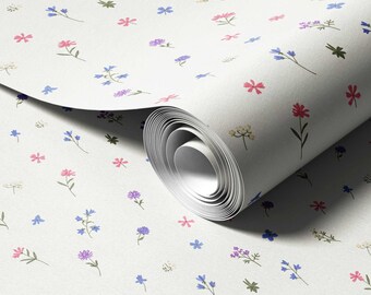 Verspielte Wildblumen Tapete | Schälen und Stick Wand Dekor