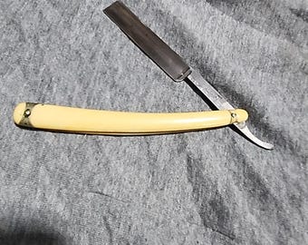 Navaja de afeitar recta 1902-1927, Ontario Cutlery "Alwin" USA Nueva York