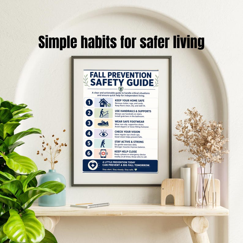 Senior Fall Prevention Safety Guide Poster (instant Download) - Etsy