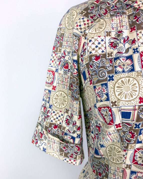 Vintage Early 60s Collared Mid-Length Button Down… - image 5