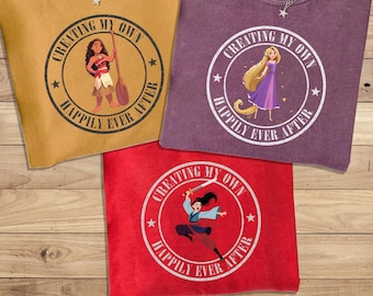 Retro Disney Princess Squad Shirts, Happily Ever After, Disneyland Friend Team T-Shirt, Magic Kingdom Trip, Princess Family Matching Tshirt