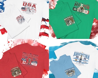 2026 Soccer Cup Shirt, Soccer World Shirts, Game Match Day Tee, USA Canada Mexico Argentina Brazil England Germany France, Football Fan Gift