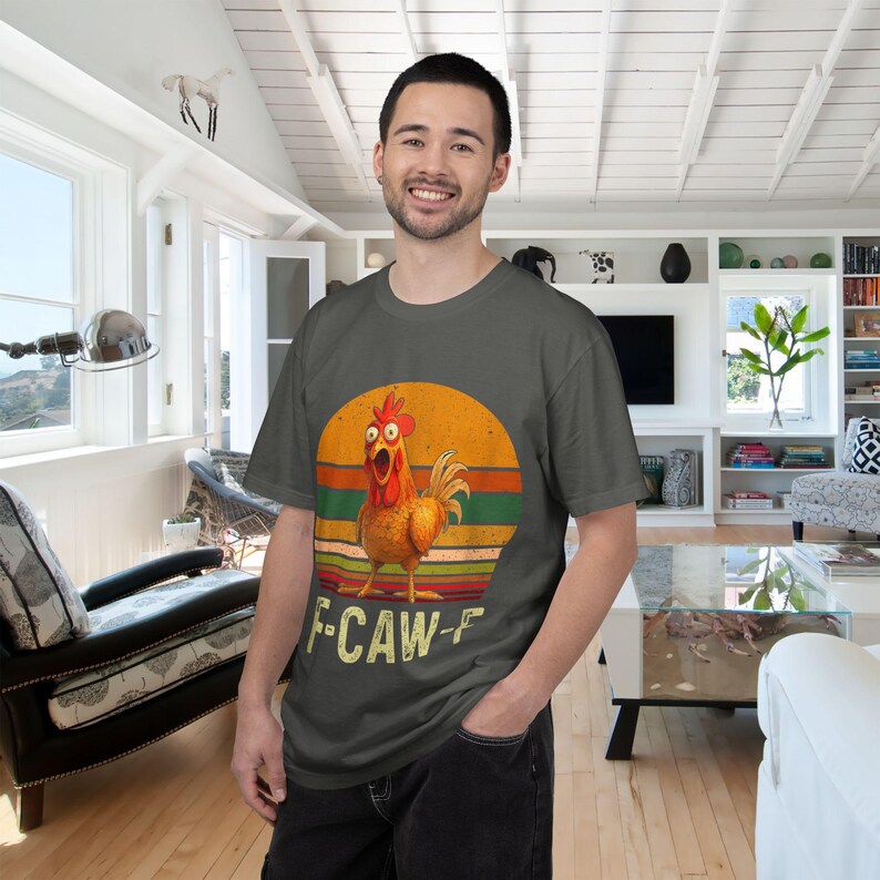 F-Caw-F Shirt, Funny Rooster Meme Tee, FCAWF Heihei Tops, Disney Moana Gift, Sassy Raven TShirt, Chicken Sarcastic, Humor Pun Crow T-Shirts Pepper