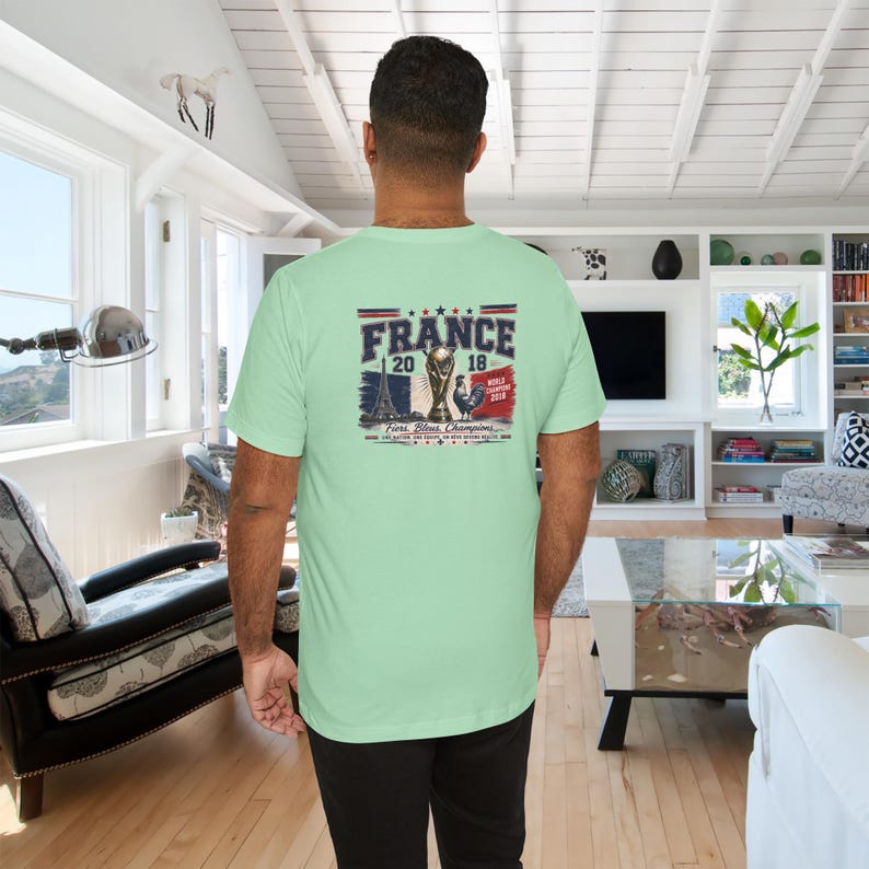 France Soccer Vintage Shirt, Retro France Football Shirts, World Cup 2026 Fan Tee, World Champion 2018 T-Shirt, French Eiffel Mascot Jerseys image 13