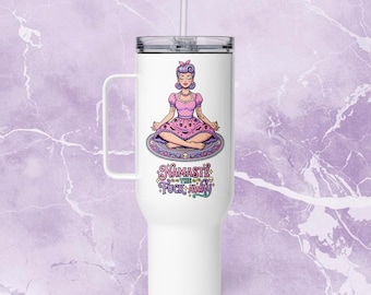 ナマステ・ザ・ファック・アウェイ　取っ手付きトラベルマグ