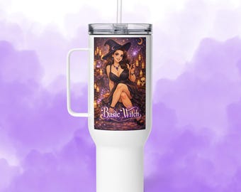 Taza de viaje básica de bruja con asa