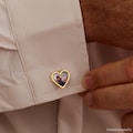 Custom Photo Cufflinks, Heart Cufflinks, Personalized Wedding Cufflinks, Groom Wedding Gift, Daughter to Dad Wedding Gift, Father’s Day Gift