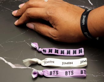 Kpop-lid | Gestapelde haarelastiekjes | Aangepaste biais- en biaisband Wrecker-elastiekjes | De Borahae Galaxy-set