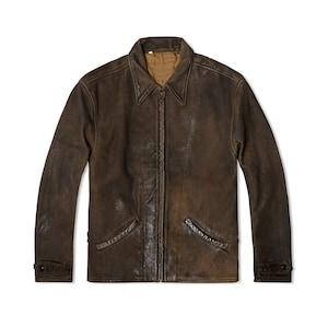 Skyfall Distressed Brown Leather Jacket: Men's Vintage Brown Outerwear
