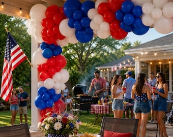 America 250 Balloon Arch Kit, Patriotic Balloon Garland, 250th Anniversary Decorations, 4th of July Party Decor