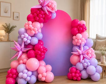 K Pop Demon Hunters Balloon Garland Arch Kit, Birthday Party Decor, Kpop Theme Balloons, Girl Party Balloon Arch, DIY Balloon Kit