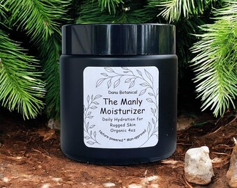 Manly Moisturizer: Organische tägliche Feuchtigkeit für rauhe Haut (4oz)