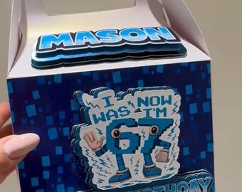 Six Seven 6 7 Geburtstags-Gastgeschenk Giebelkiste