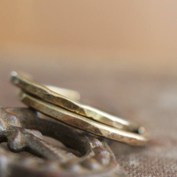 Brass Hoops, Rustic Brass Hoops, Hoop Earrings brass, Metalwork Earrings, Hammered Hoops, Earrings for pierced Ears, Golden Brass Hoops