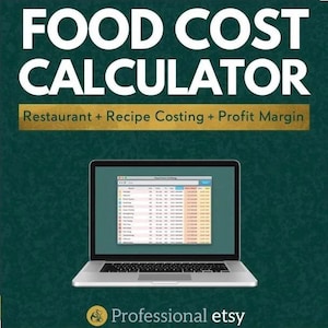Restaurant Food Cost Calculator | Recipe Costing Spreadsheet (Google Sheets, Excel)