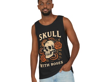 Skull Roses Snake T-Shirt | Vintage Tattoo Gothic Biker Tee