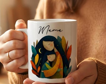 母の日マグカップ｜ママへのコーヒーカップ｜母娘のハグギフト