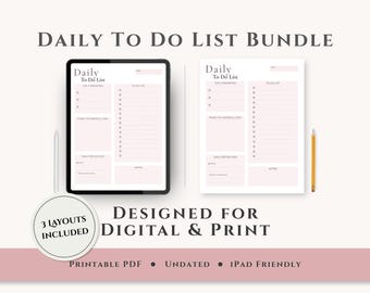 Daily To Do List Printable | Minimalist Planner Page | Productivity Planner | Task List PDF | Aesthetic Daily Planner | Instant Download