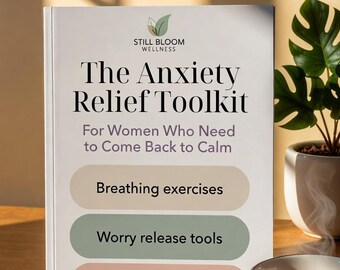 Anxiety Relief Toolkit for Women | Breathing Grounding Worry Release | Printable PDF Instant