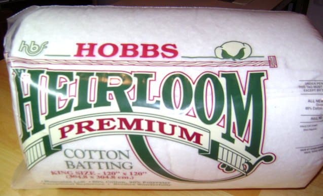 Hobbs Heirloom Quilt Batting Cotton Poly Twin Size