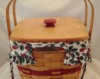 Longaberger Christmas Collection Cranberry Basket