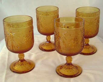 Tiara Indiana Glassware Footed Table Wine Glasses
